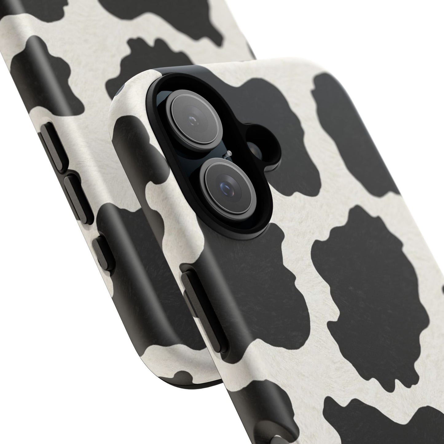 Black & White Cow Print Phone Case | Aesthetic Tough Protective Case