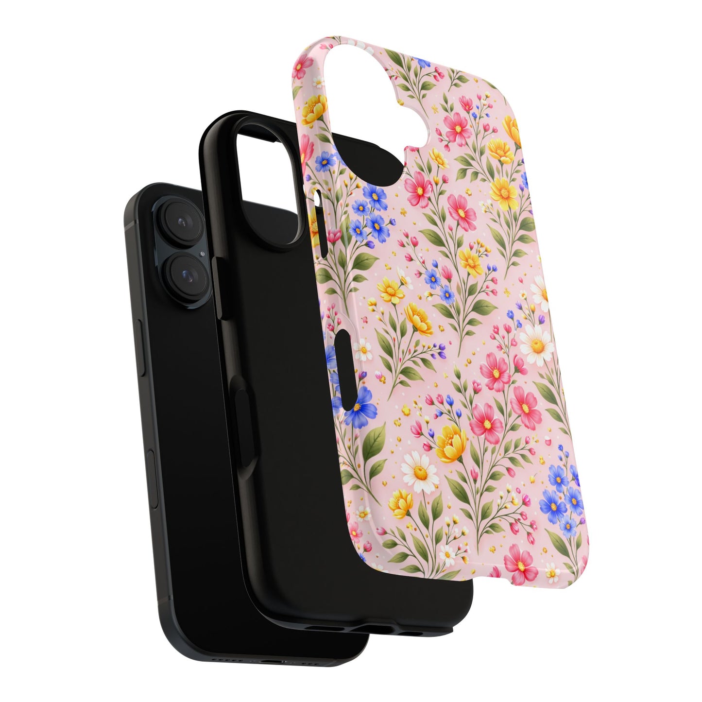 Wildflower Floral Phone Case Vintage Spring Meadow Tough Cover