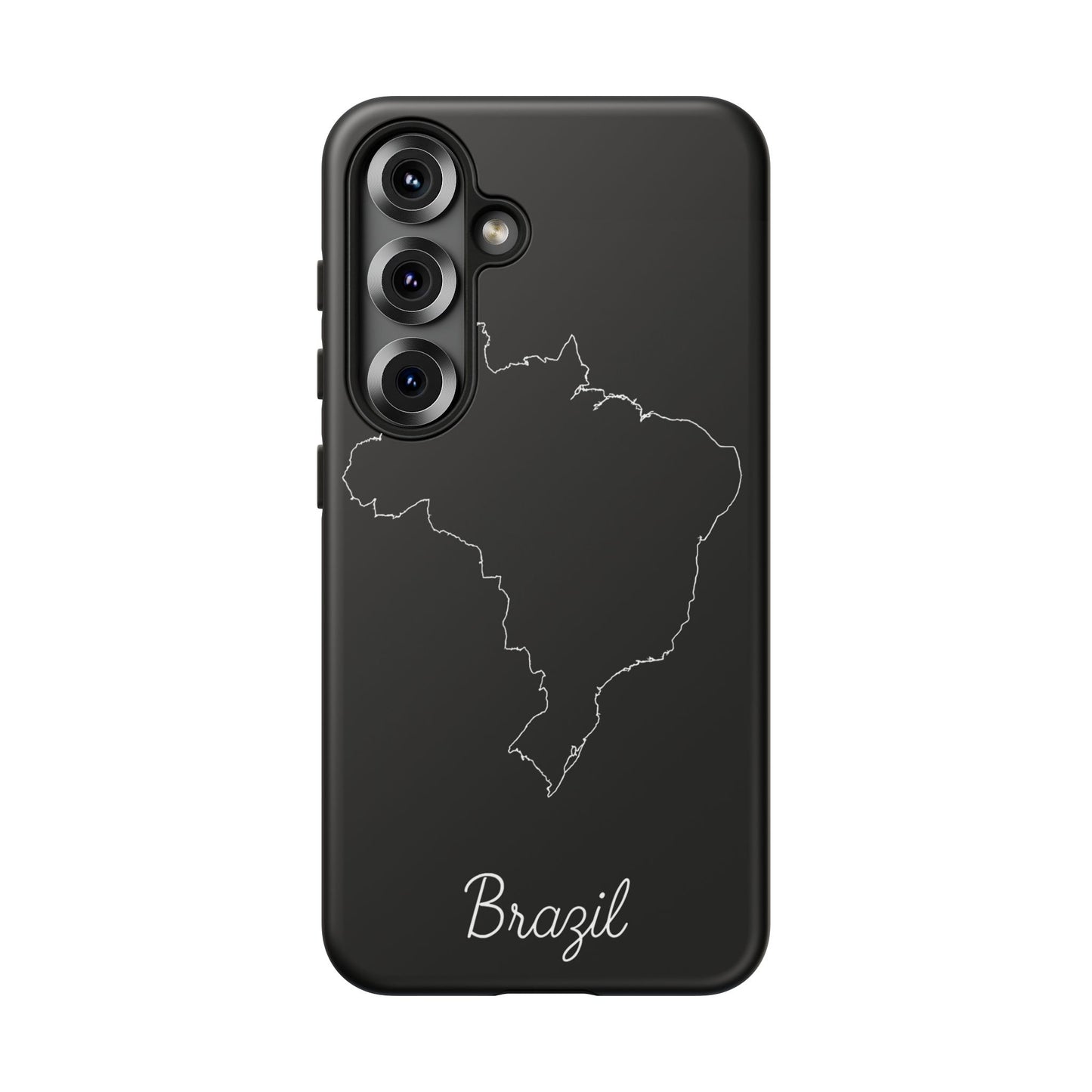 Brazil Outline Phone Case – Minimal Country Map Tough Case (iPhone, Samsung, Pixel)
