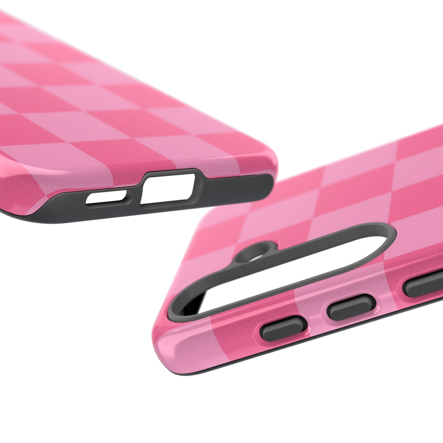 Pink Checkerboard Phone Case | Cute Aesthetic Checkered iPhone & Samsung Tough Case