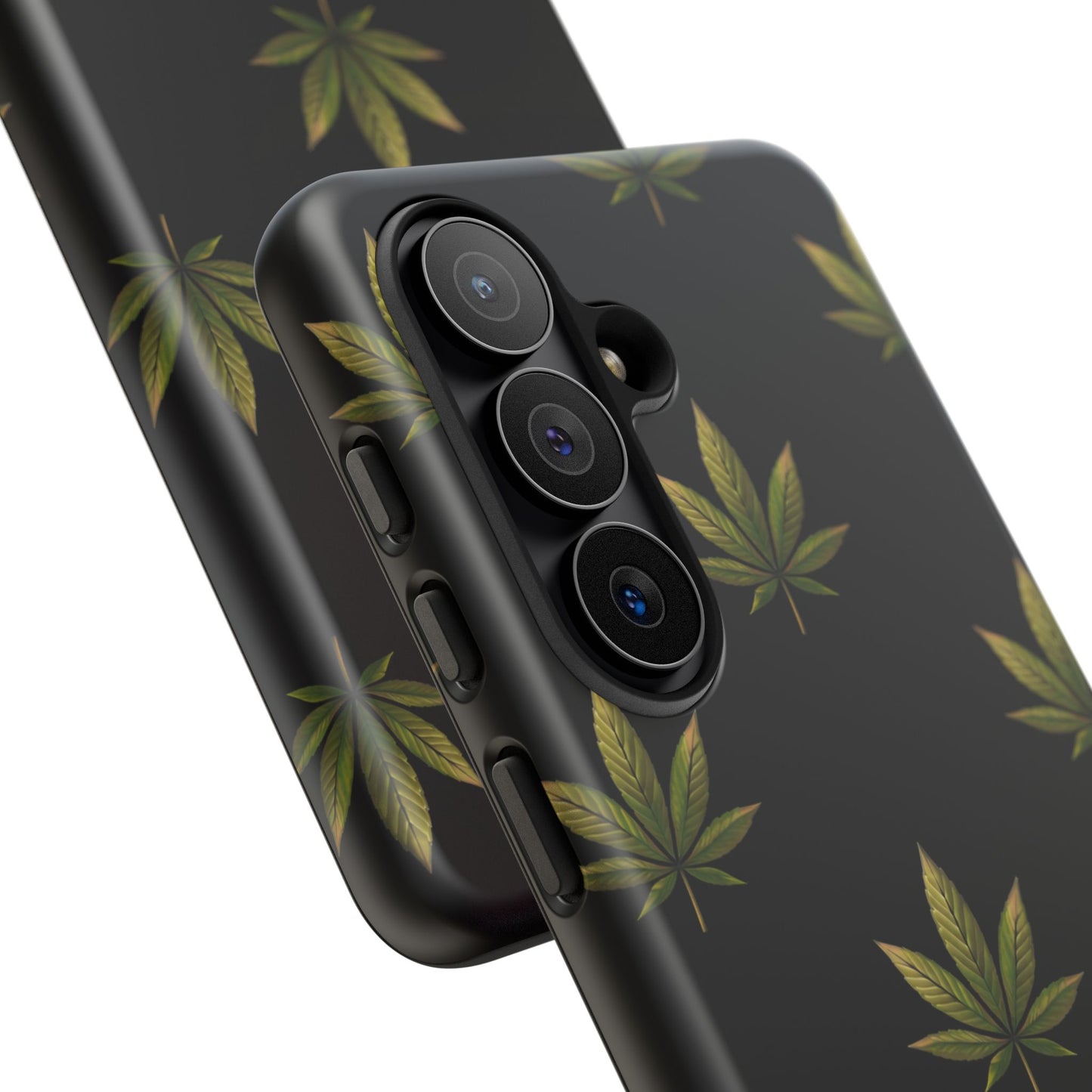 Cannabis Leaf Phone Case Green Weed Leaf Pattern Tough Protective Cover