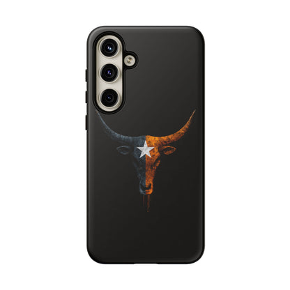 Texas Longhorn Skull Phone Case Western Cowboy Bull iPhone Samsung Cover