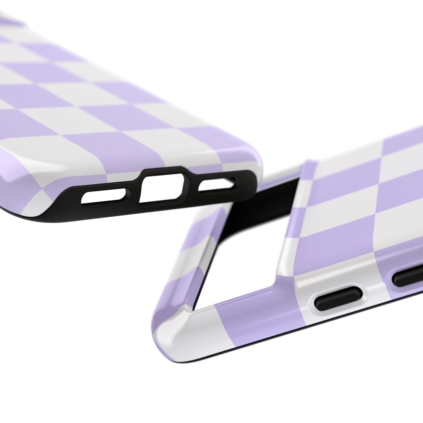 Lavender Checkerboard Phone Case | Pastel Aesthetic Checkered iPhone & Samsung Tough Case