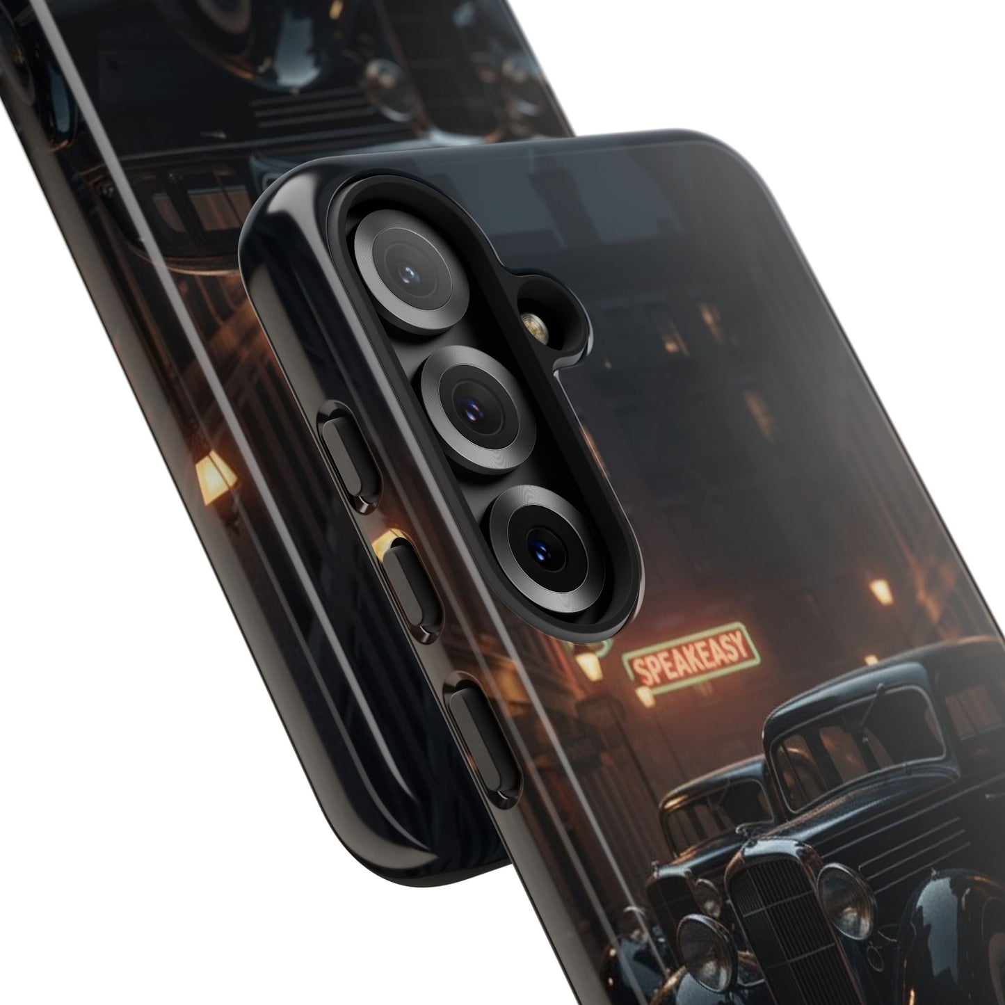 Vintage Classic Car Phone Case | Retro Noir Aesthetic | 1930s Street Scene Tough Case for iPhone & Samsung
