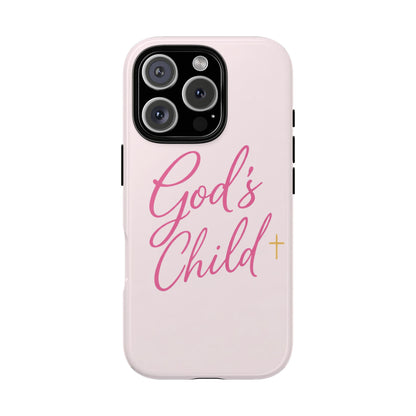 Gods Child Phone Case Christian Pink Aesthetic Tough iPhone Case