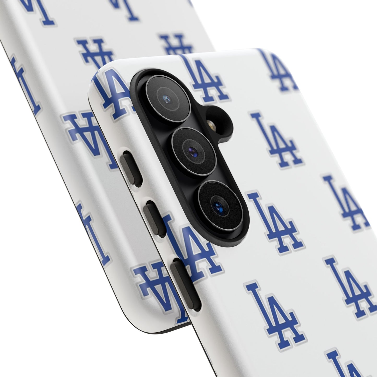Blue LA Monogram Pattern Phone Case | Minimal Baseball Inspired Tough Cover