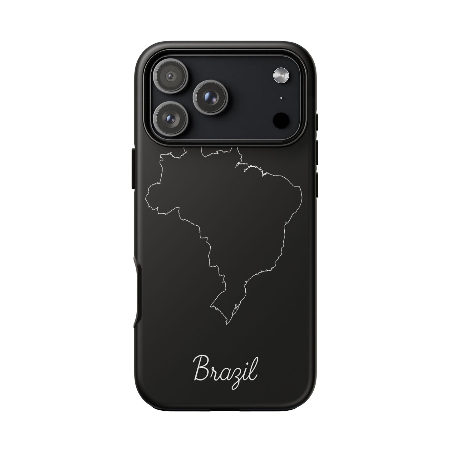 Brazil Outline Phone Case – Minimal Country Map Tough Case (iPhone, Samsung, Pixel)