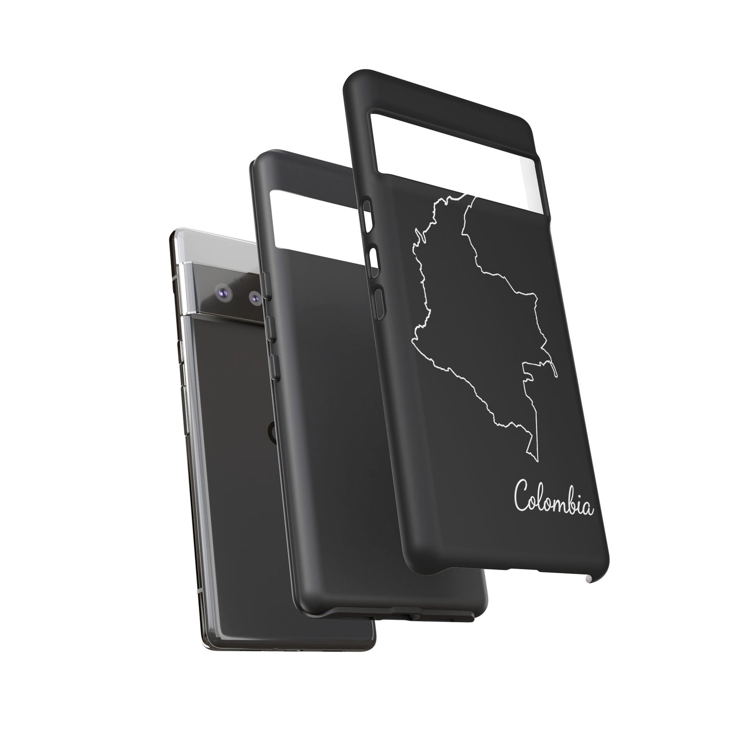 Colombia Outline Phone Case – Minimal Country Map Tough Case (iPhone, Samsung, Pixel)