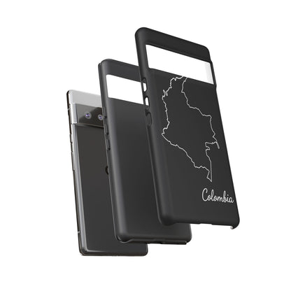 Colombia Outline Phone Case – Minimal Country Map Tough Case (iPhone, Samsung, Pixel)