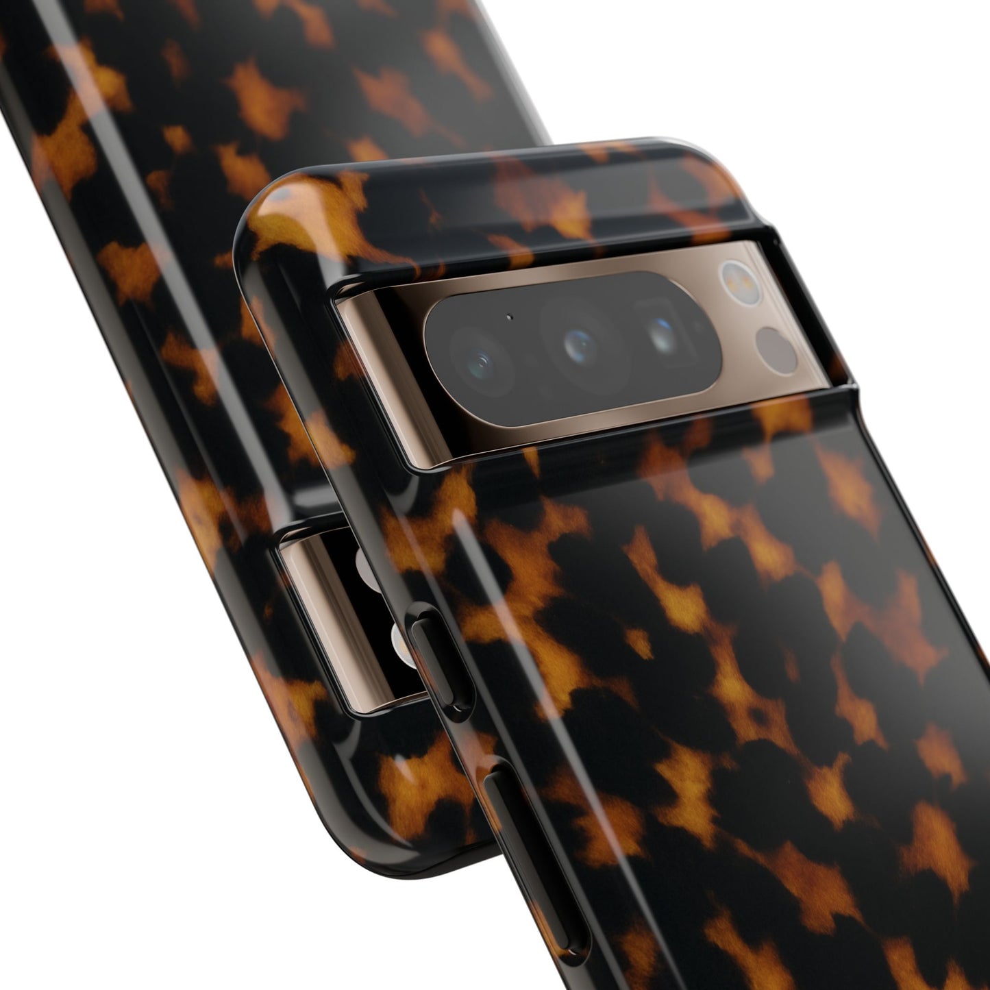 Tortoiseshell Pattern Tough Phone Case | Classic Leopard-Style Protective Cover