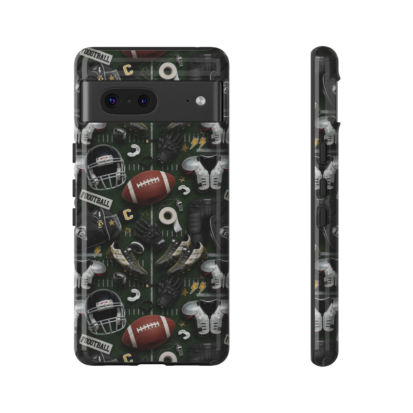 Football Pattern Phone Case – Sports Fan Tough Protective Game Day Case