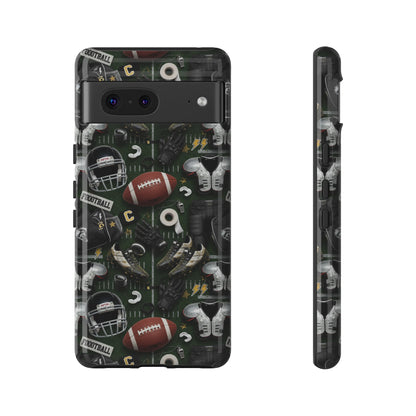 Football Pattern Phone Case – Sports Fan Tough Protective Game Day Case