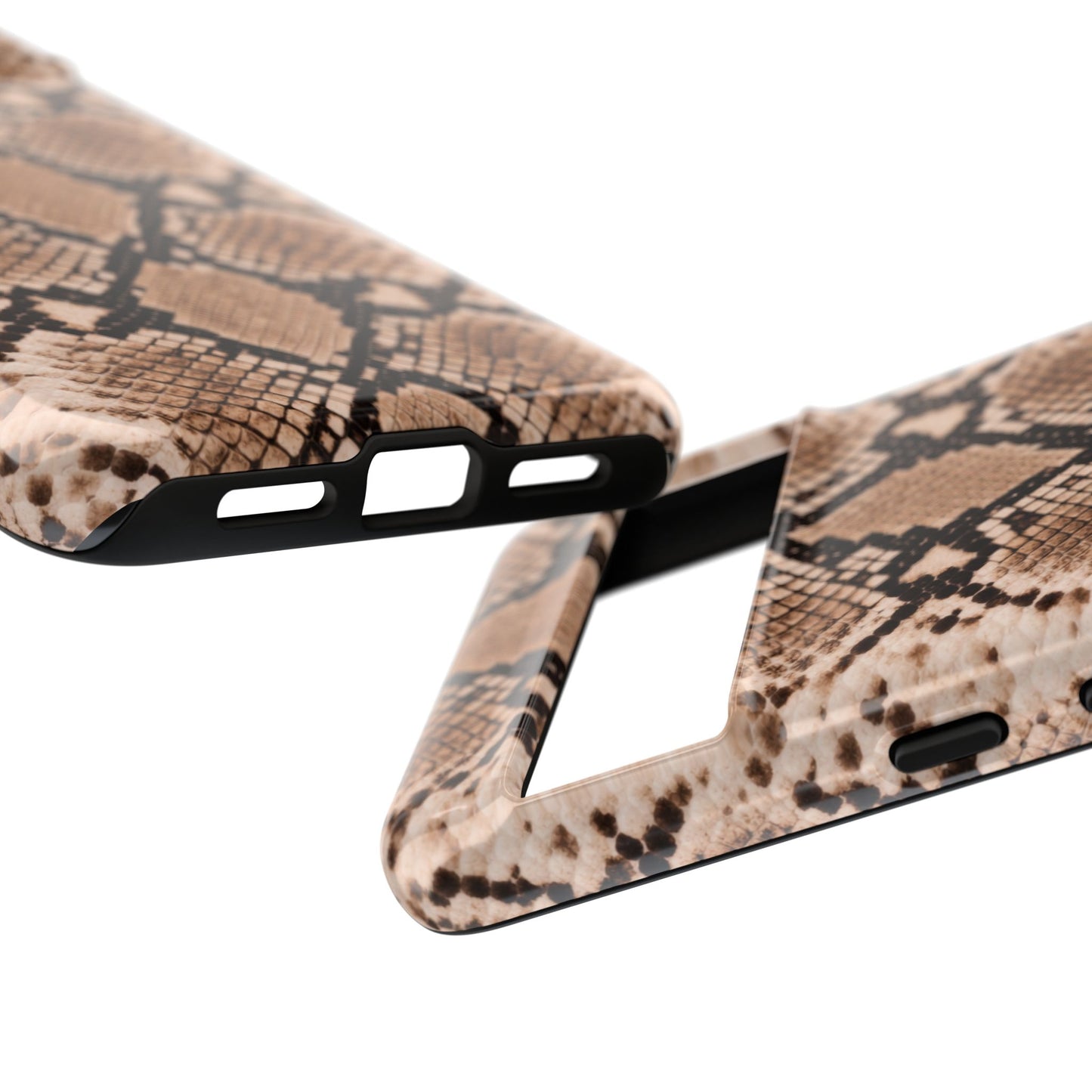 Snake Print Phone Case – Brown Python Pattern Slim Protective Cover for Iphone, Samsung Galaxy and Pixel
