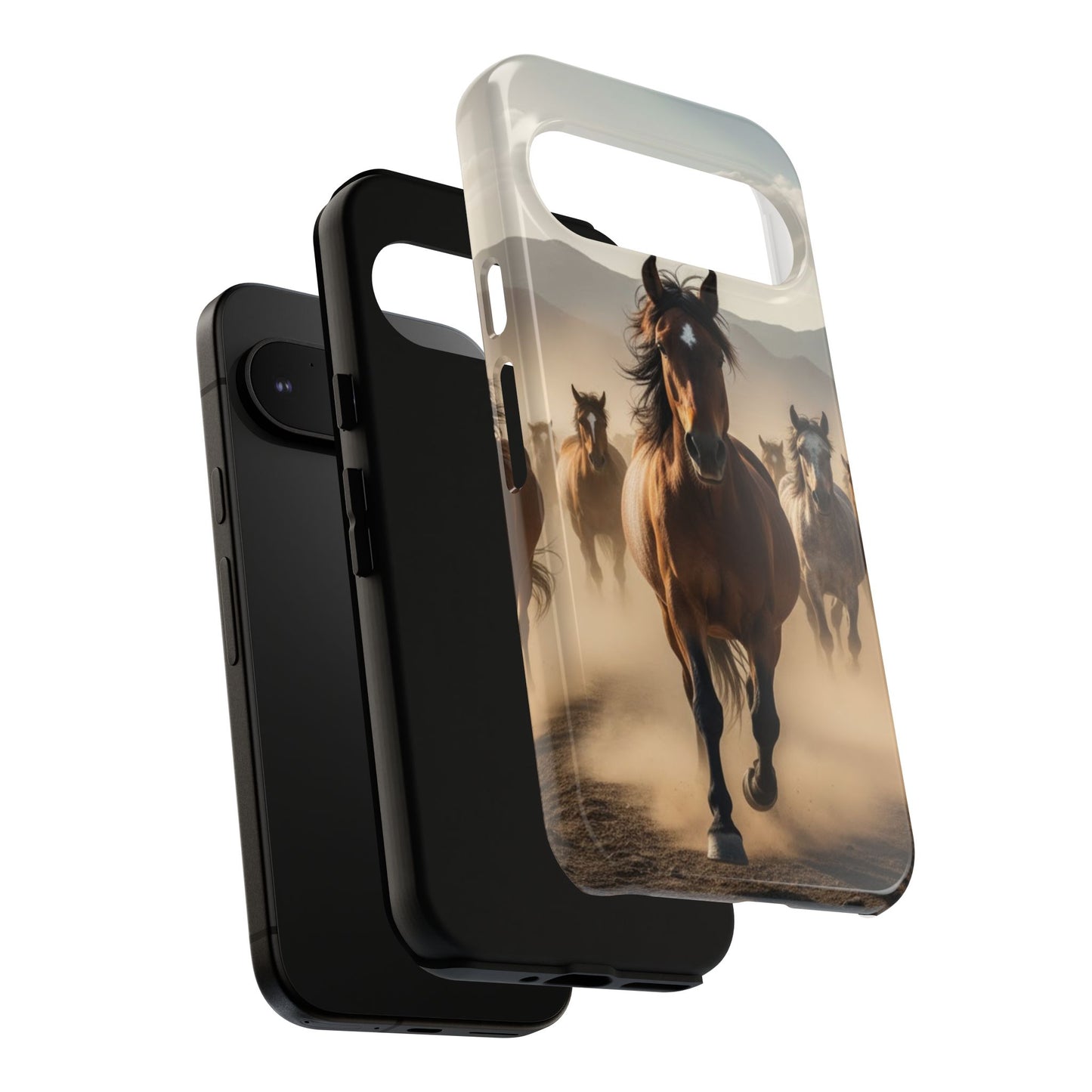Running Horses Phone Case | Wild Mustang Herd Tough Protective Cover
