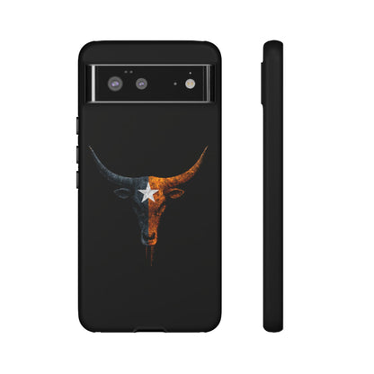 Texas Longhorn Skull Phone Case Western Cowboy Bull iPhone Samsung Cover