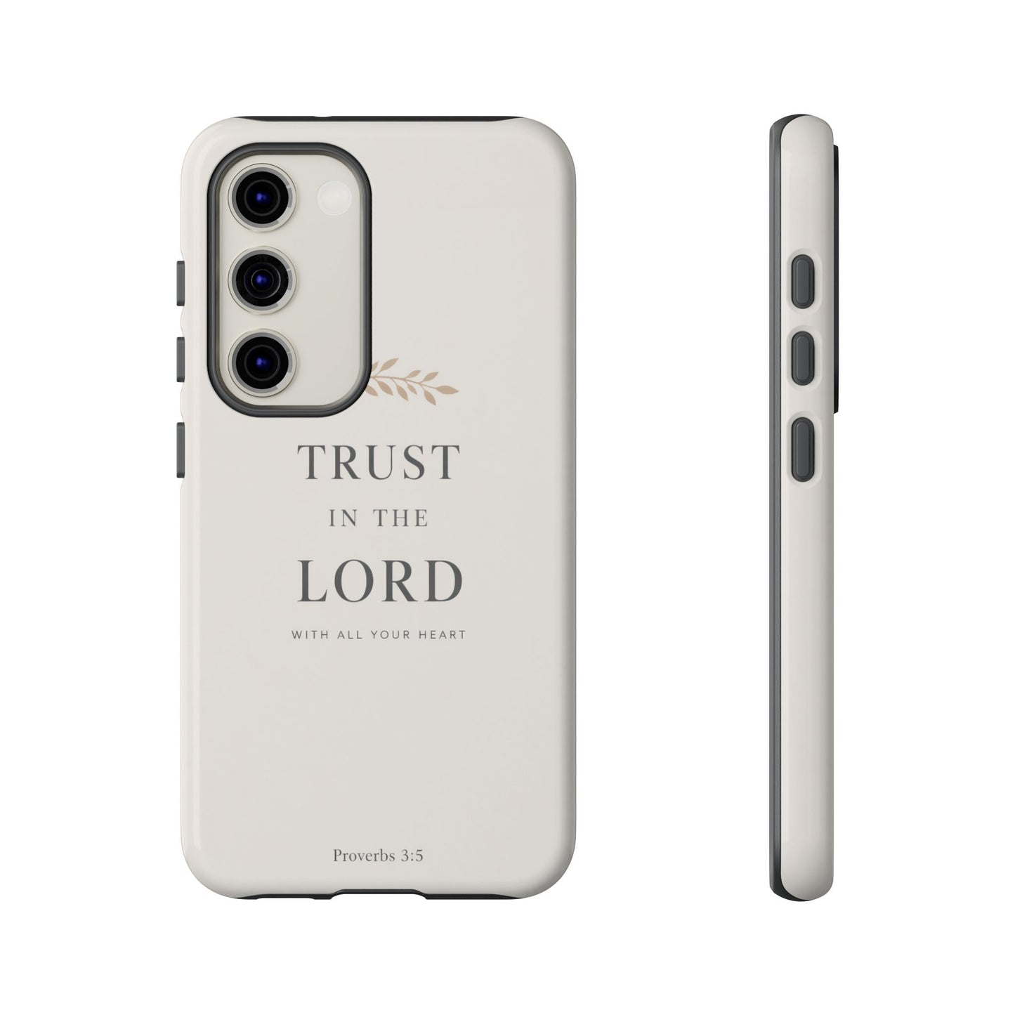 Proverbs 3:5 Christian Phone Case Trust in the Lord Minimalist Faith Cover
