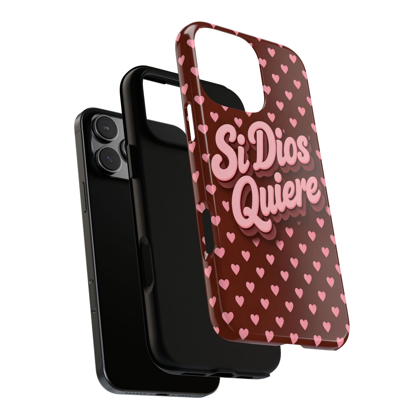 Si Dios Quiere Phone Case Latina Aesthetic Pink Hearts iPhone Samsung