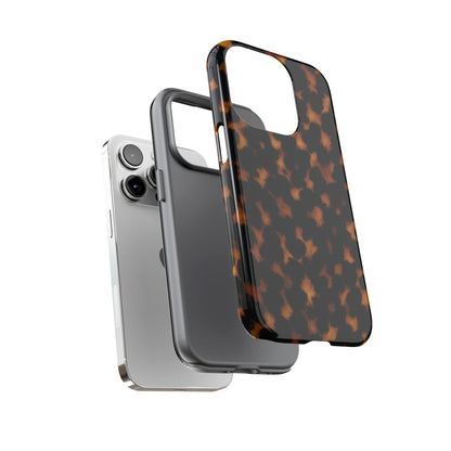 Tortoiseshell Pattern Tough Phone Case | Classic Leopard-Style Protective Cover
