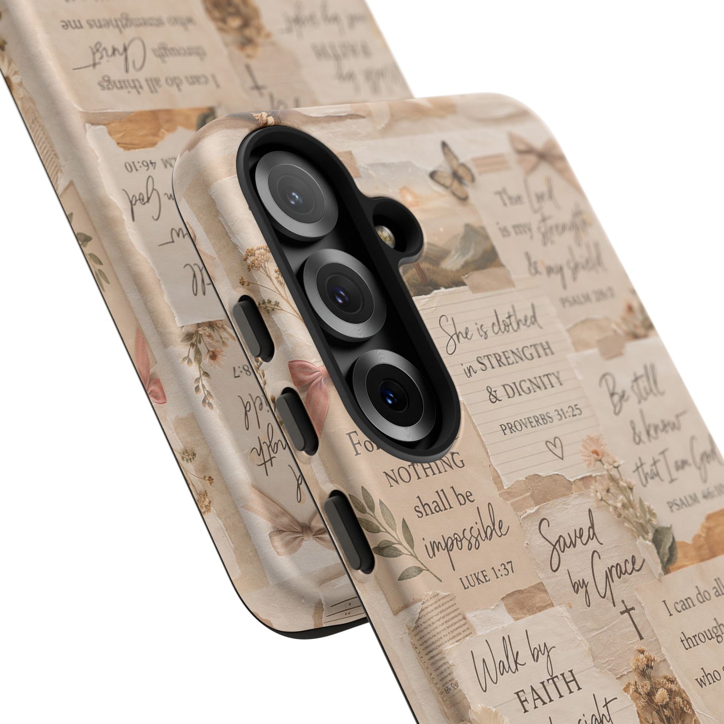 Christian Bible Verse Phone Case | Faith Scripture Aesthetic Floral Christian Case