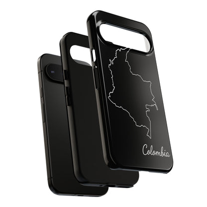 Colombia Outline Phone Case – Minimal Country Map Tough Case (iPhone, Samsung, Pixel)