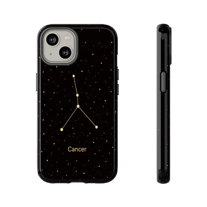Cancer Zodiac Constellation Phone Case – Luxe Gold Celestial Cover