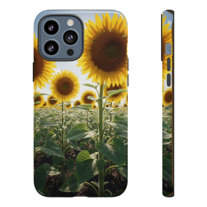 Sunflower Field Phone Case | Golden Hour Floral Aesthetic | Bright Summer Tough Case