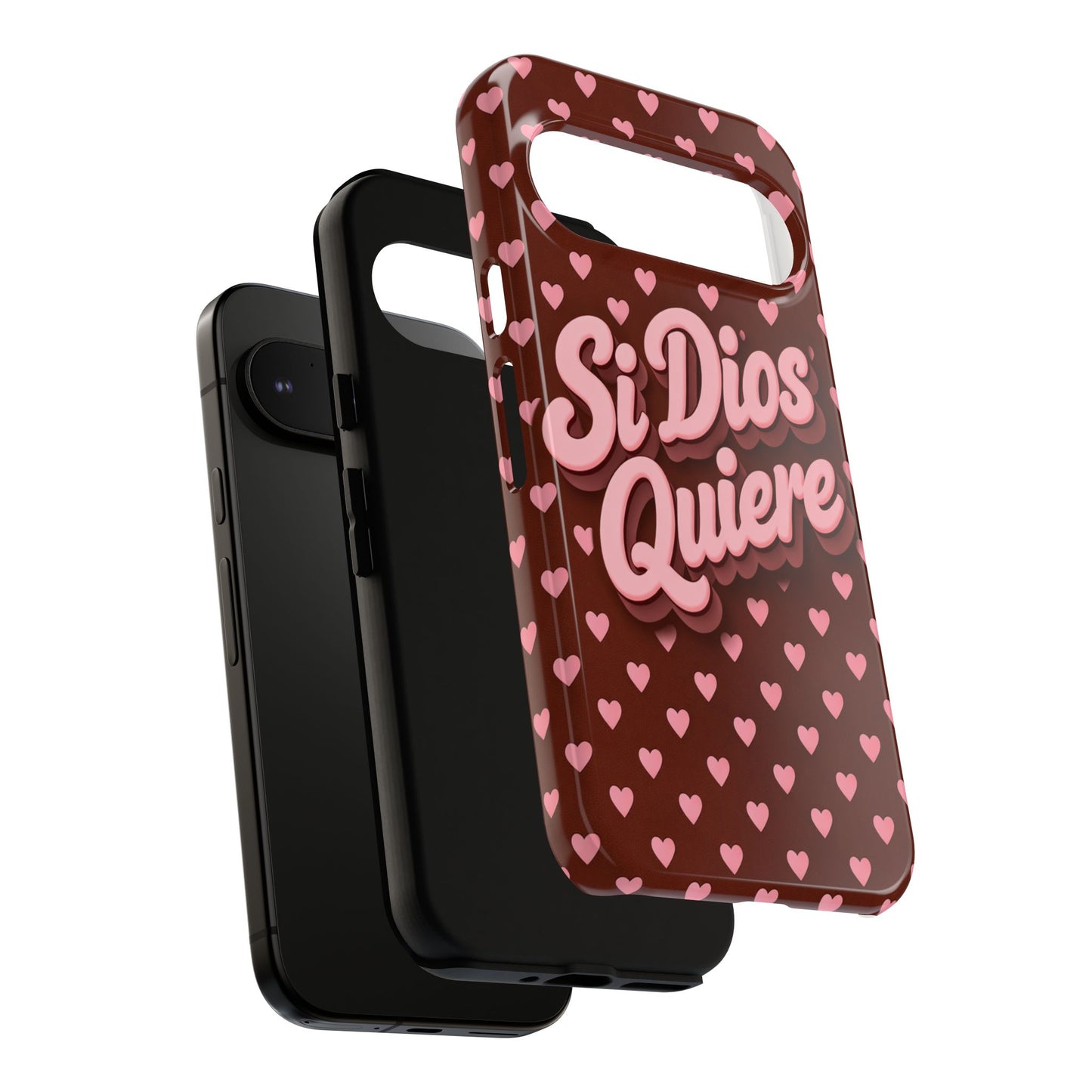 Si Dios Quiere Phone Case Latina Aesthetic Pink Hearts iPhone Samsung