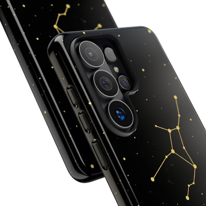 Virgo Zodiac Constellation Phone Case – Luxe Gold Celestial Cover