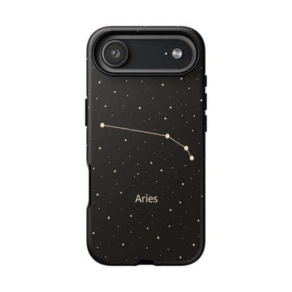 Aries Zodiac Constellation Phone Case – Luxe Gold Celestial Cover