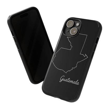 Guatemala Outline Phone Case – Minimal Country Map Tough Case (iPhone, Samsung, Pixel)