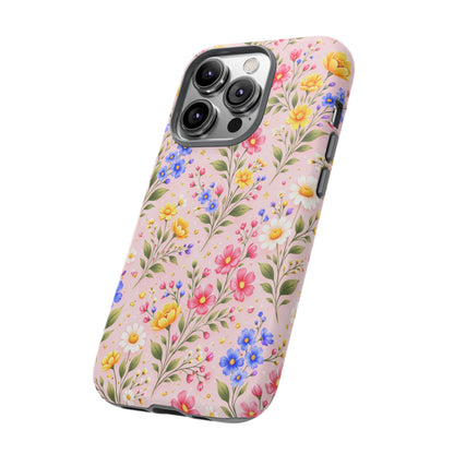 Wildflower Floral Phone Case Vintage Spring Meadow Tough Cover