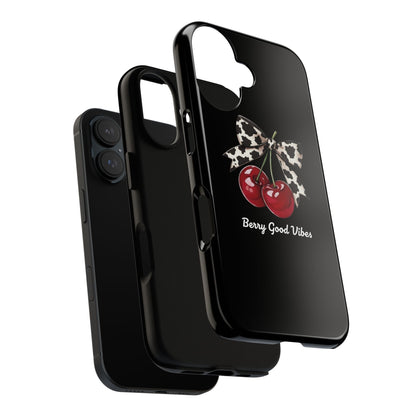 Cherry Cow Print Phone Case | Coquette Bow Aesthetic | Tough Protective Case