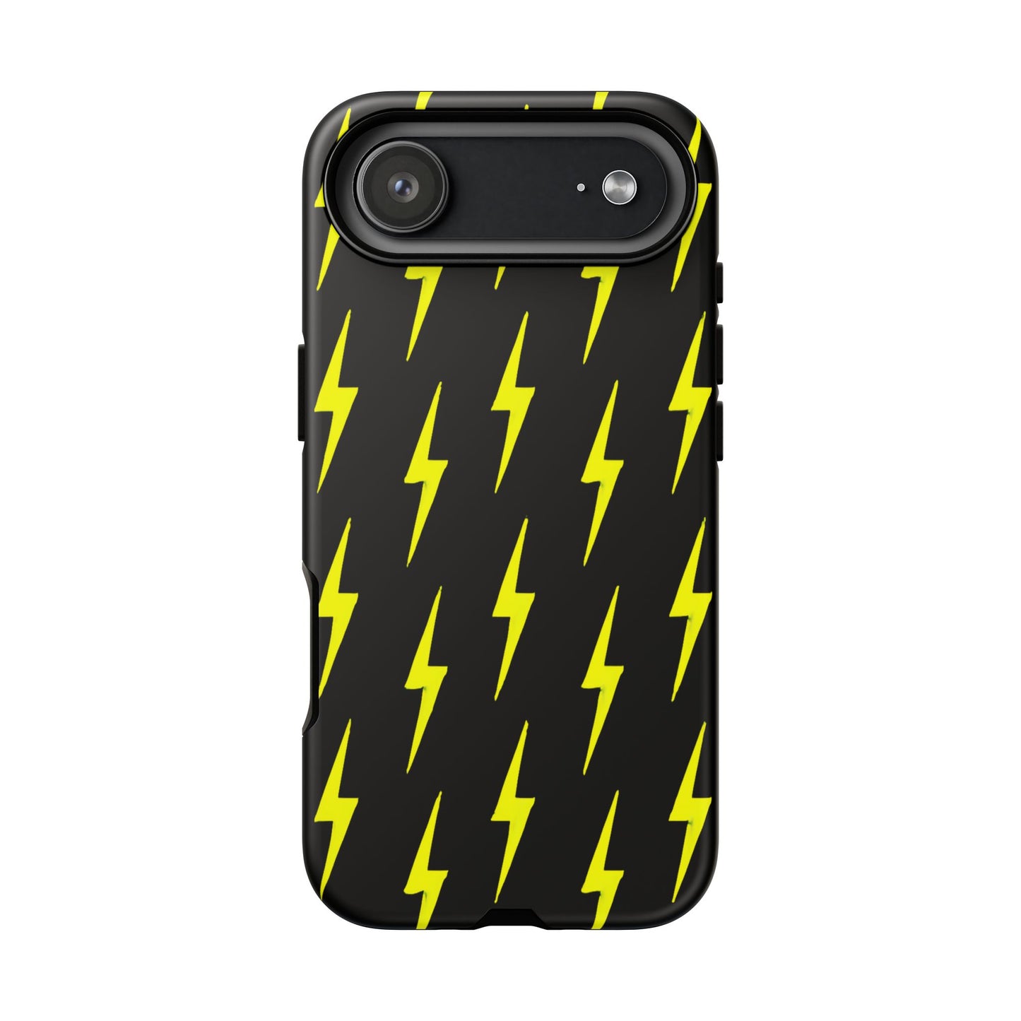 Yellow Lightning Bolt Tough Phone Case | Bold Electric Pattern Case for Iphone, Samsung Galaxy and Pixel
