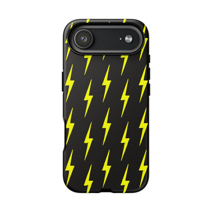 Yellow Lightning Bolt Tough Phone Case | Bold Electric Pattern Case for Iphone, Samsung Galaxy and Pixel