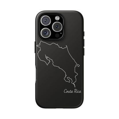 Costa Rica Outline Phone Case – Minimal Country Map Tough Case (iPhone, Samsung, Pixel)