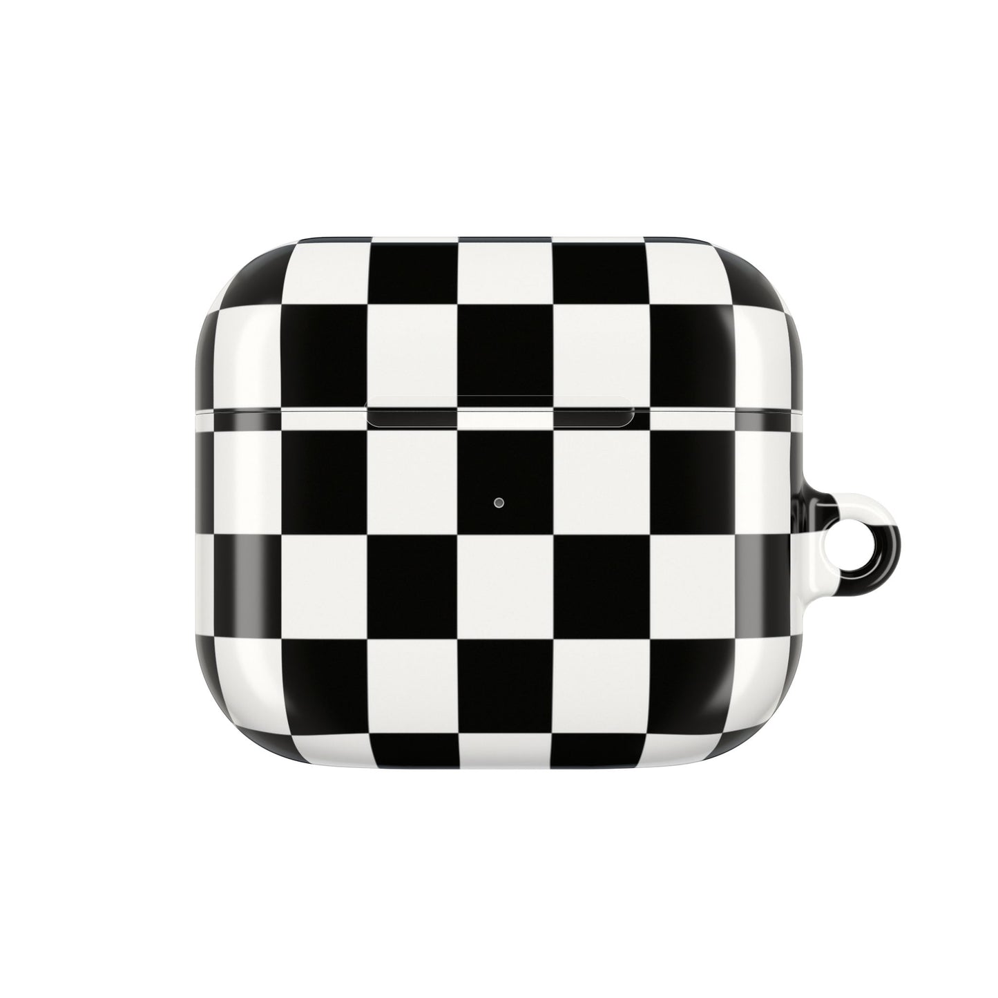 Checkerboard AirPod Case – Black & White Retro Pattern