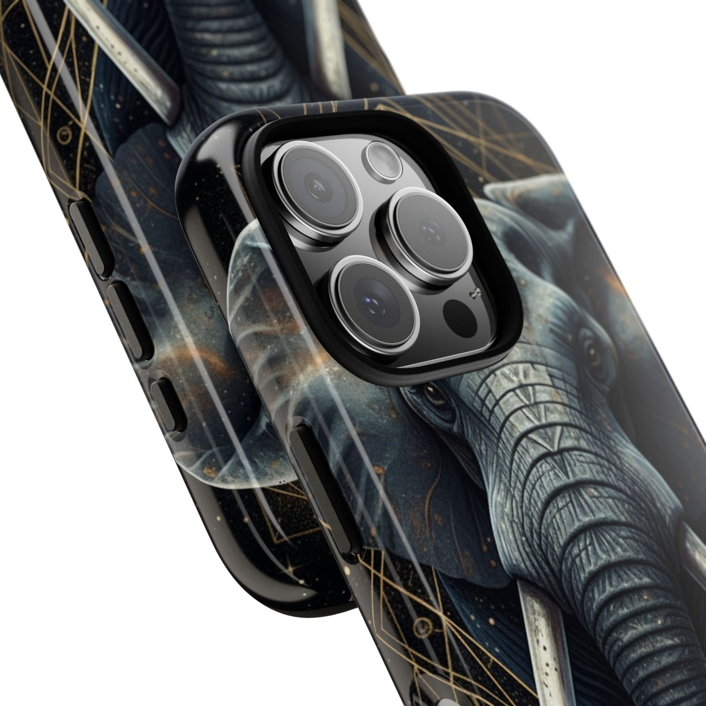 Elephant Mandala Phone Case | Minimal Gold Accent Tough Case