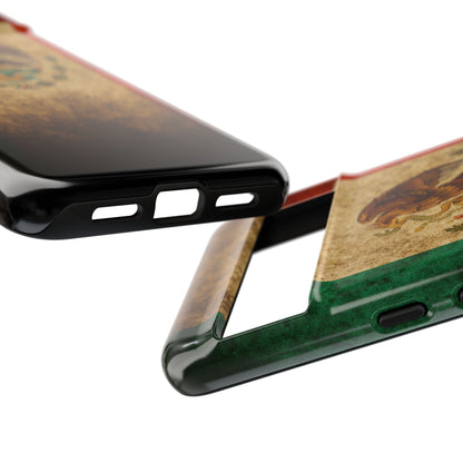 Vintage Mexico Flag Phone Case – Mexican Pride Grunge Flag Aesthetic Tough Case