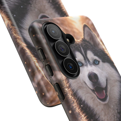 Siberian Husky Tough Phone Case | Blue Eyes Dog Cover Protective iPhone Case