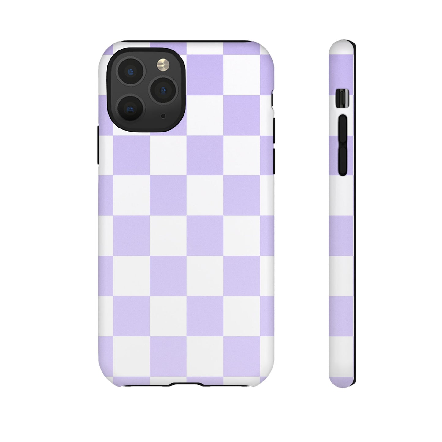 Lavender Checkerboard Phone Case | Pastel Aesthetic Tough Case