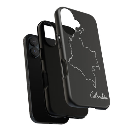 Colombia Outline Phone Case – Minimal Country Map Tough Case (iPhone, Samsung, Pixel)