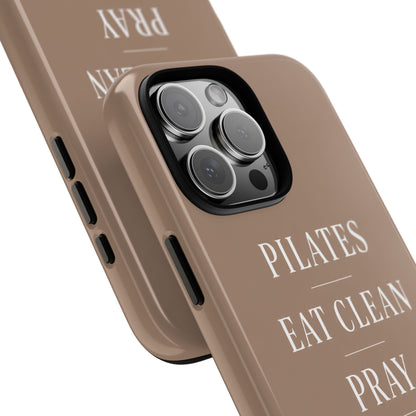 Pilates Phone Case | Eat Clean Pray Sleep Repeat Aesthetic | Wellness Girl Gift