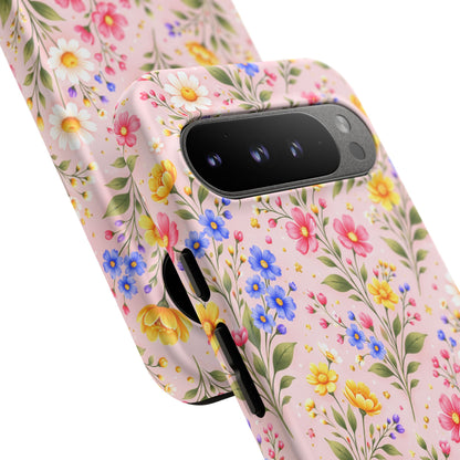 Wildflower Floral Phone Case Vintage Spring Meadow Tough Cover