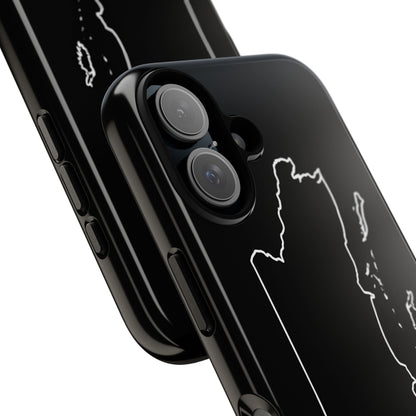 Belize Outline Phone Case – Minimal Country Map Tough Case (iPhone, Samsung, Pixel)