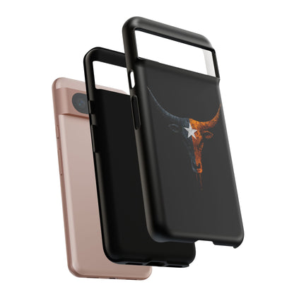 Texas Longhorn Skull Phone Case Western Cowboy Bull iPhone Samsung Cover