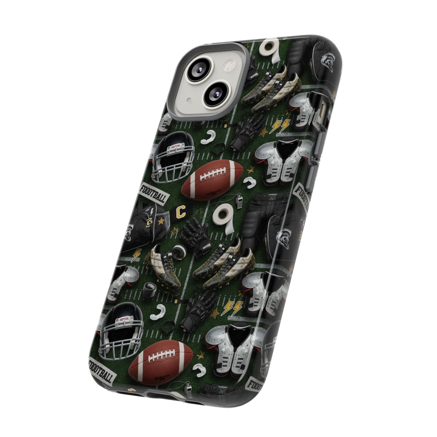 Football Pattern Phone Case – Sports Fan Tough Protective Game Day Case