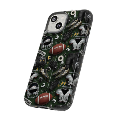 Football Pattern Phone Case – Sports Fan Tough Protective Game Day Case