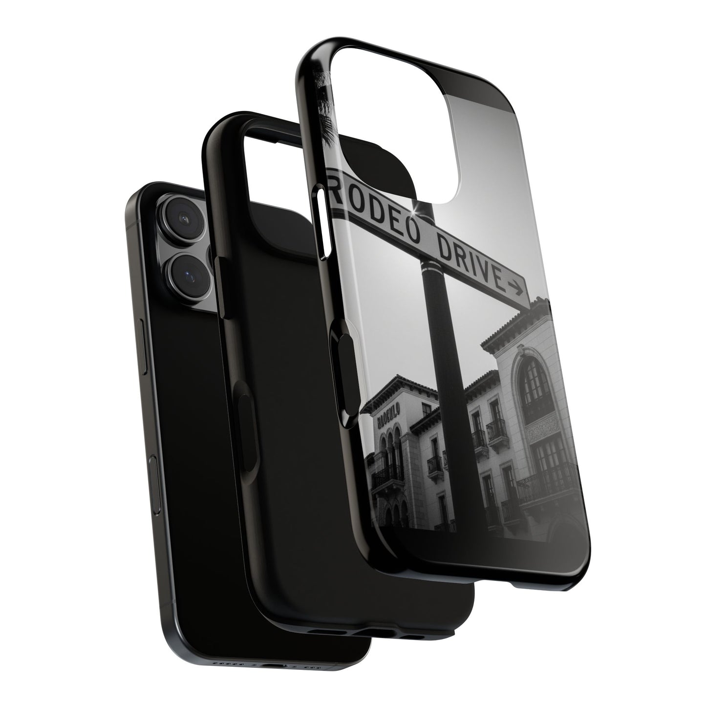 Rodeo Drive Phone Case | Los Angeles Aesthetic Black & White Photography | Luxury LA Street Tough Case for iPhone & Samsung