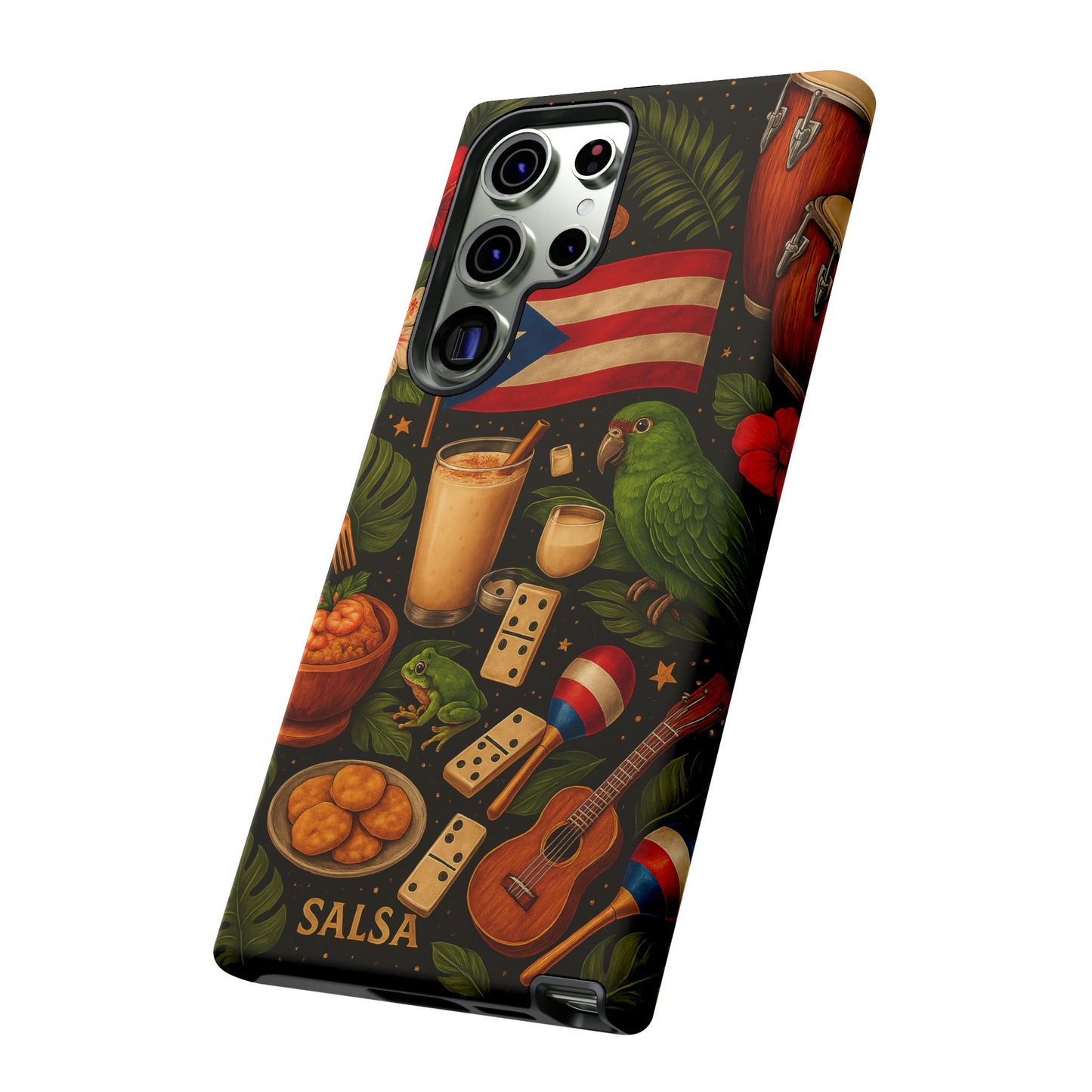 Puerto Rican Culture Phone Case | Boricua Icons Caribbean Aesthetic Tough Protective Case