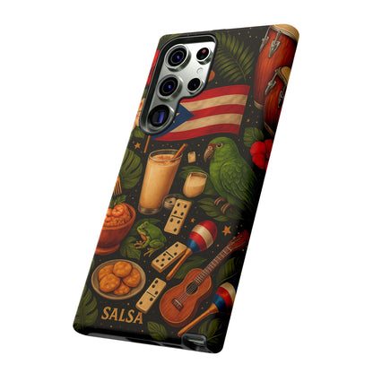 Puerto Rican Culture Phone Case | Boricua Icons Caribbean Aesthetic Tough Protective Case